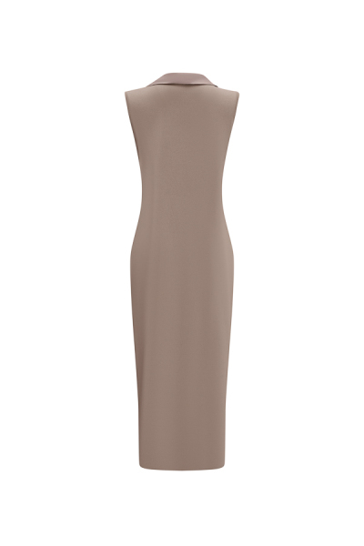 T25Y-1002 Cupro Yaka Düğmeli Şık Yelek 1318-ANTHRACITE - 5