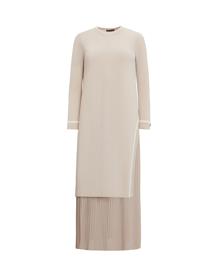 T25Y-2001 Solid Color Pleated Chiffon Skirt - 4