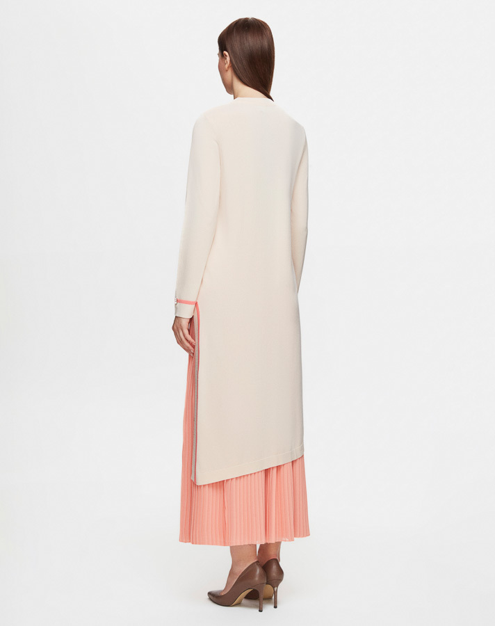 T25Y-2001 Solid Color Pleated Chiffon Skirt - 3