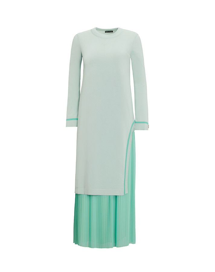 T25Y-2001 Solid Color Pleated Chiffon Skirt - 8