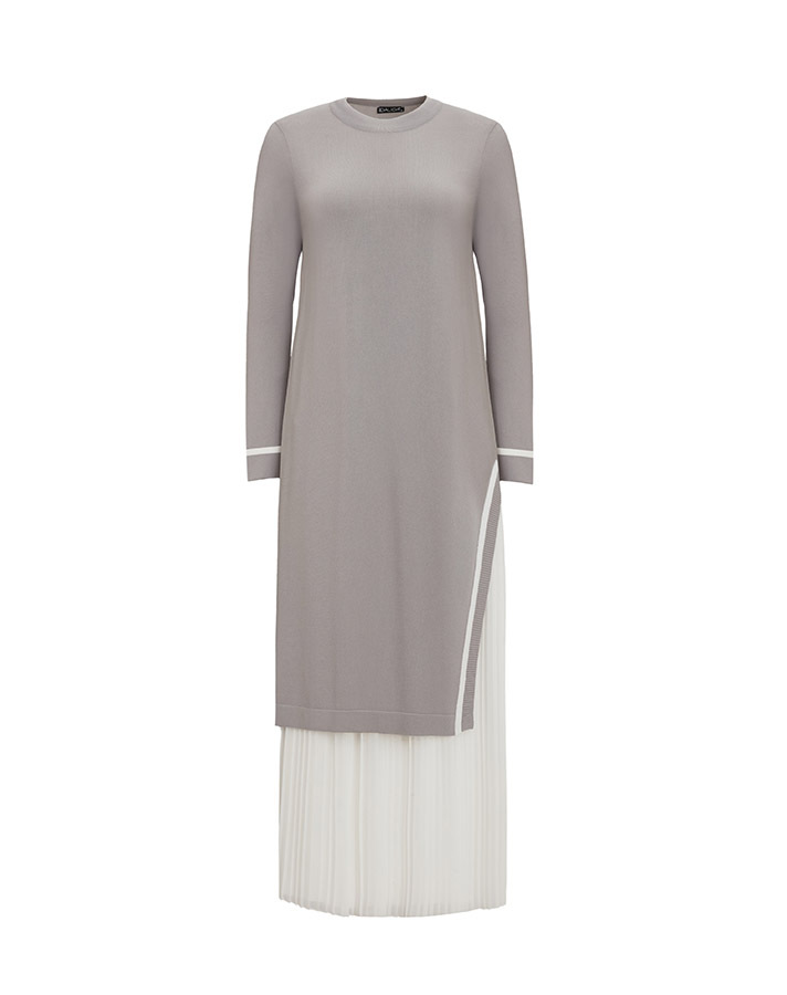 T25Y-2001 Solid Color Pleated Chiffon Skirt - 12