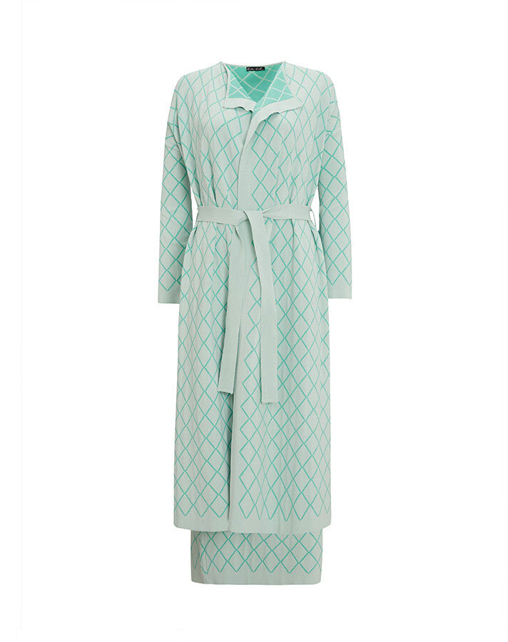 T25Y-2002 Diamond Sliced ​​Knitwear Skirt - 7