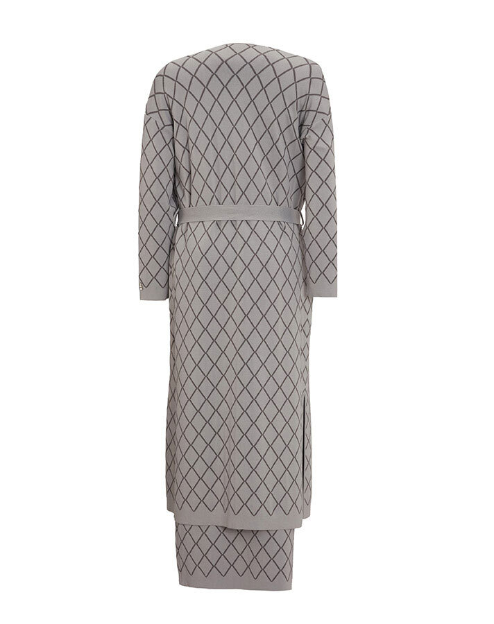 T25Y-2002 Diamond Sliced ​​Knitwear Skirt - 12