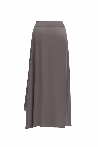 Asimetrik Kesim Cupro MİNK Etek - 8