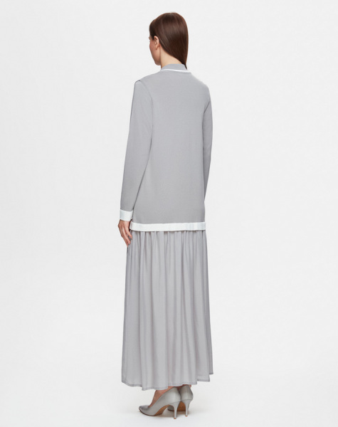  T25Y-4002 Cupro-Knitwear Shirt Dress - 3
