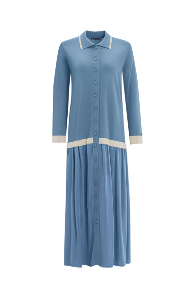  T25Y-4002 Cupro-Knitwear Shirt Dress - 8