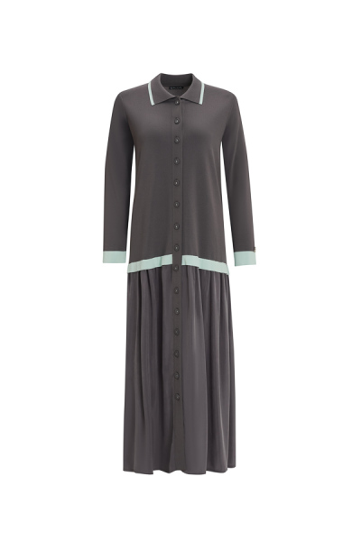  T25Y-4002 Cupro-Knitwear Shirt Dress - 10
