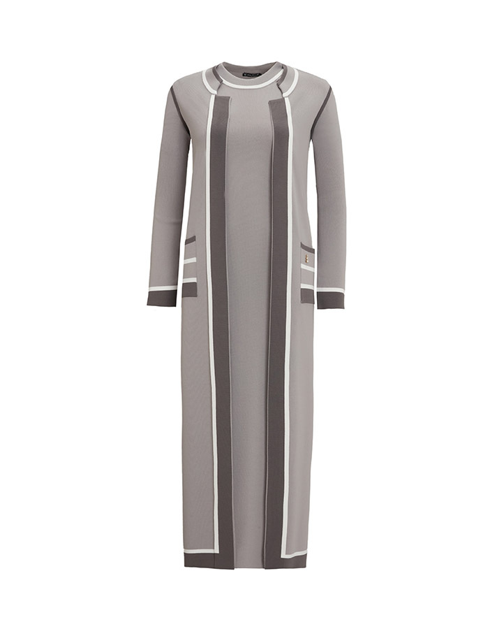 T25Y-4013 Color Detailed Sleeveless Knitwear Dress - 9