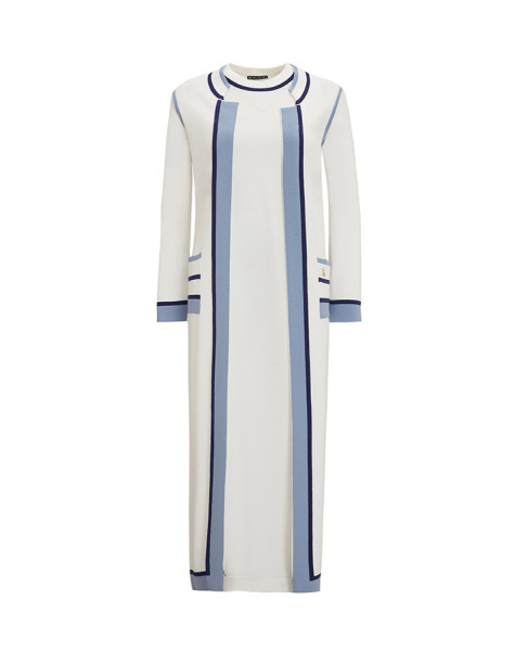 T25Y-4013 Renk Detaylı Kolsuz Triko Elbise BLACK - 7