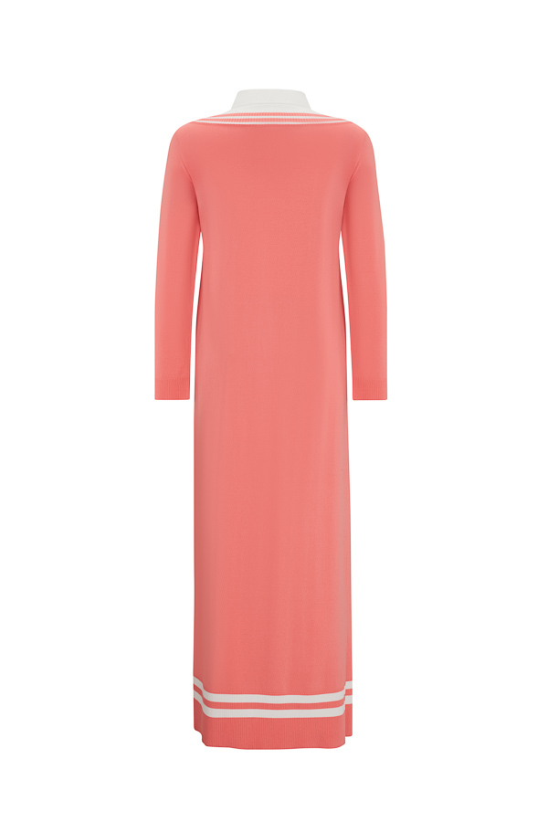 T25Y-4038 Poplin Shirt Collar Detailed Knitwear Dress - 6