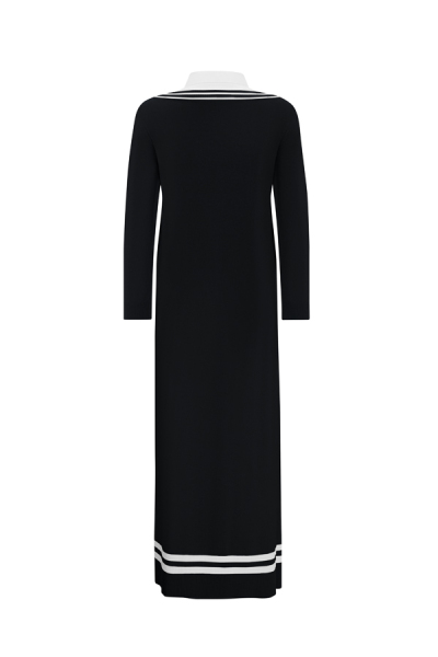 T25Y-4038 Poplin Shirt Collar Detailed Knitwear Dress - 14
