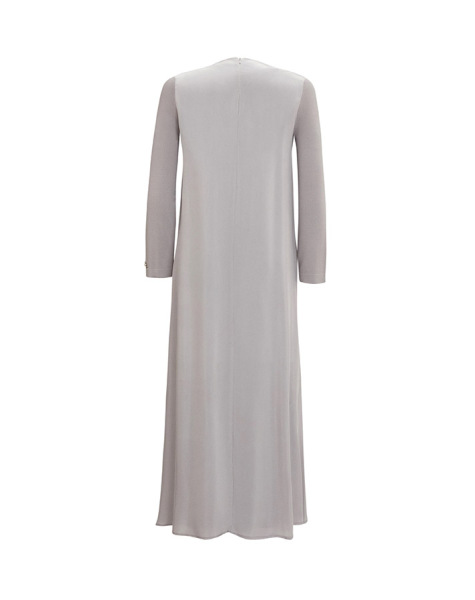 T25Y-4052 Cupro Dress with Buttons on the Sides - 9