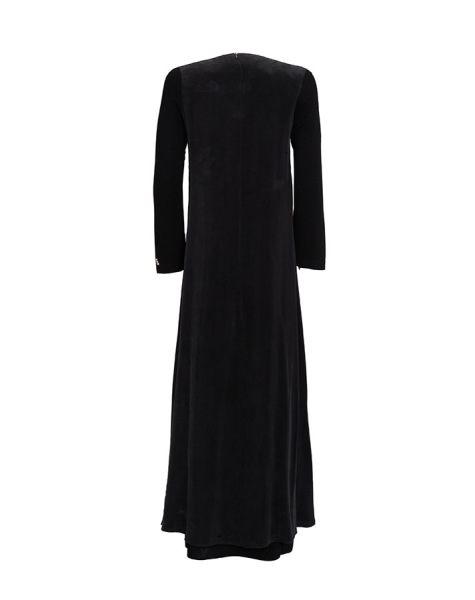 T25Y-4052 Cupro Dress with Buttons on the Sides - 12