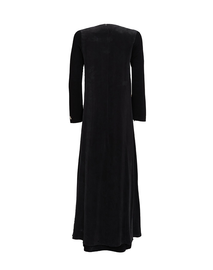 T25Y-4052 Cupro Dress with Buttons on the Sides - 12