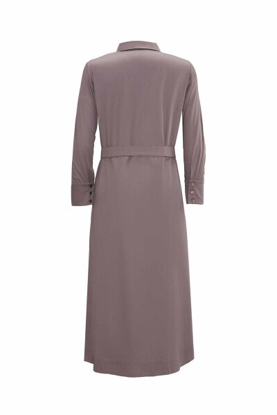 Gizli Patlı Kemerli Vizon Elbise - Miss Dalida (1)