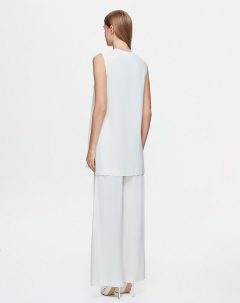 Basic Kolsuz Triko Ekru Tunik - 2