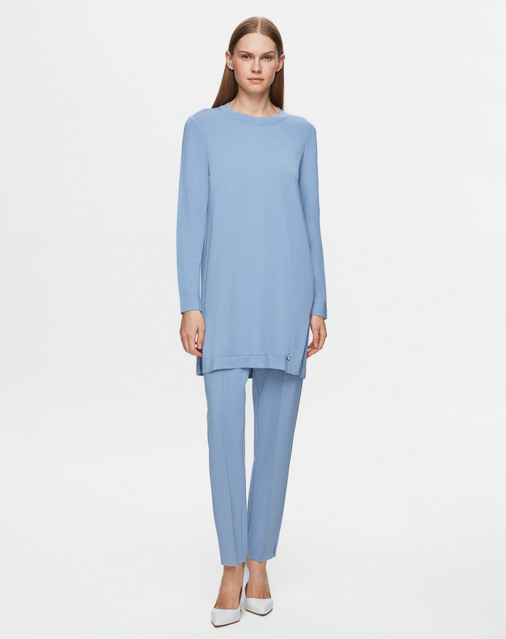 T25Y-6001 Long Sleeve Basic Knitwear Tunic - 4