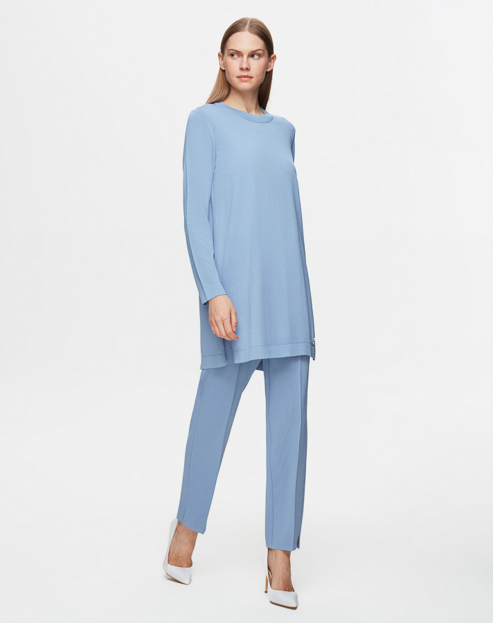 T25Y-6001 Long Sleeve Basic Knitwear Tunic - 5