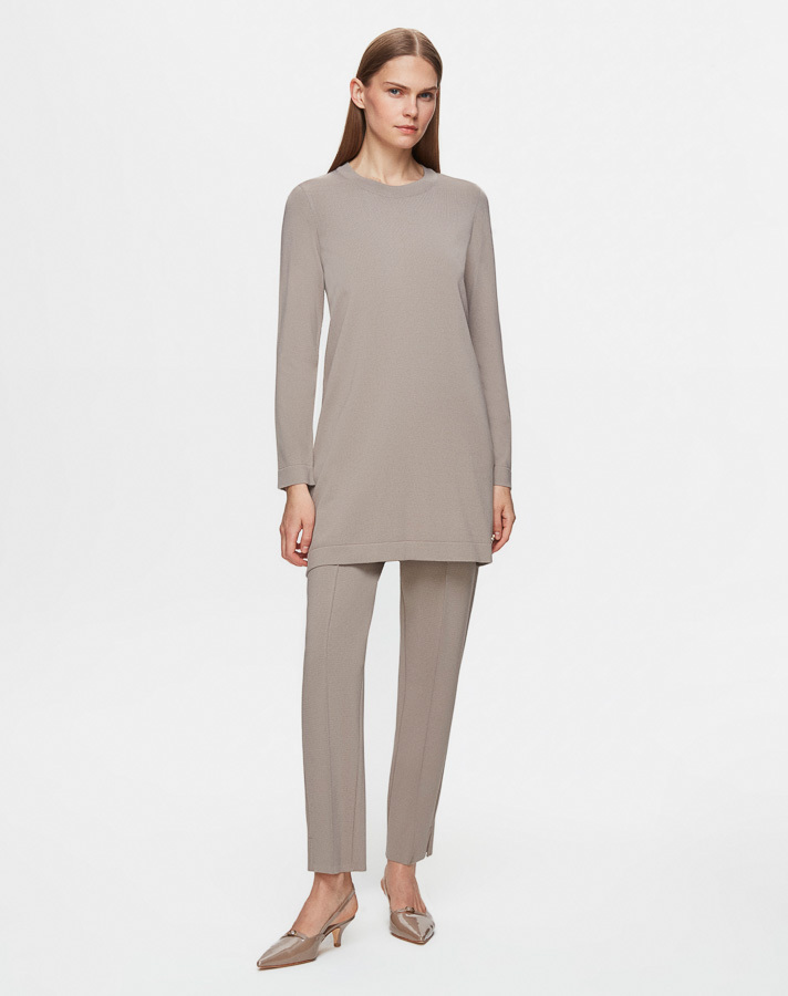 T25Y-6001 Long Sleeve Basic Knitwear Tunic - 10