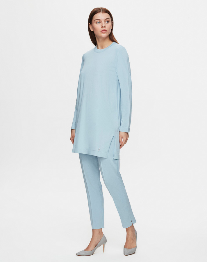 T25Y-6001 Long Sleeve Basic Knitwear Tunic - 14