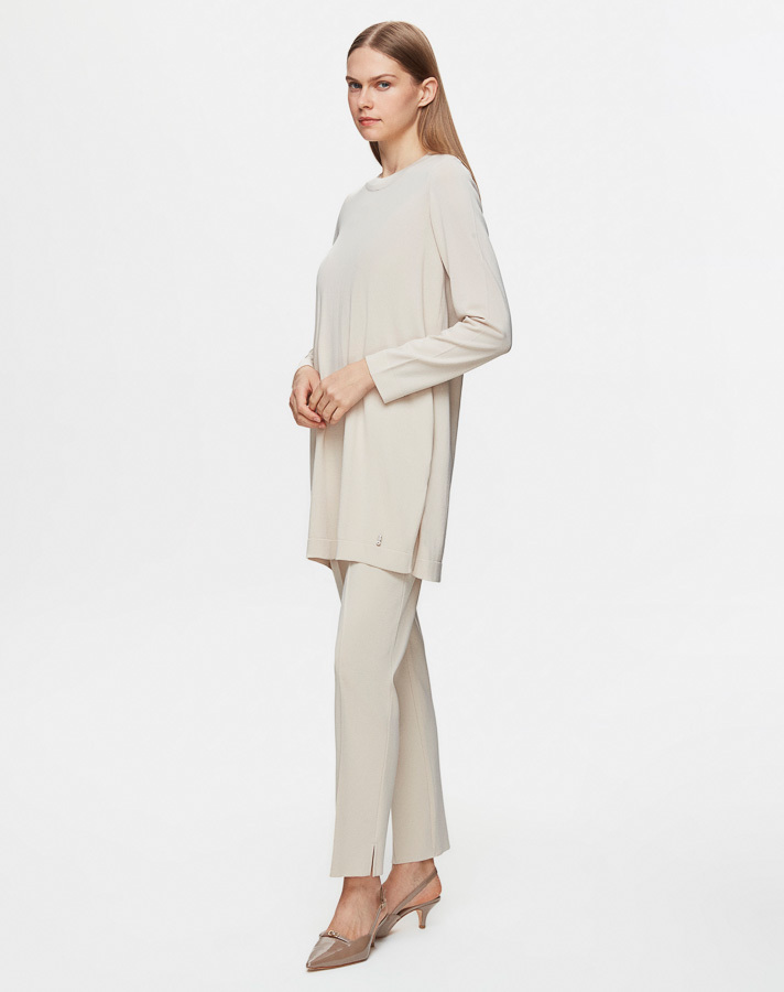 T25Y-6001 Long Sleeve Basic Knitwear Tunic - 19