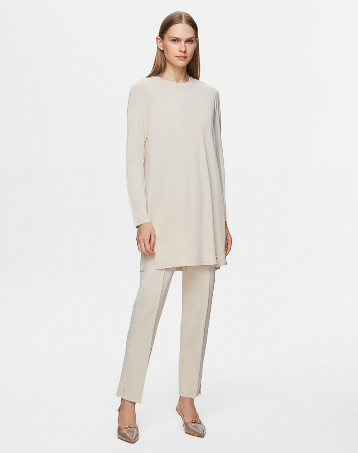 T25Y-6001 Long Sleeve Basic Knitwear Tunic - 20