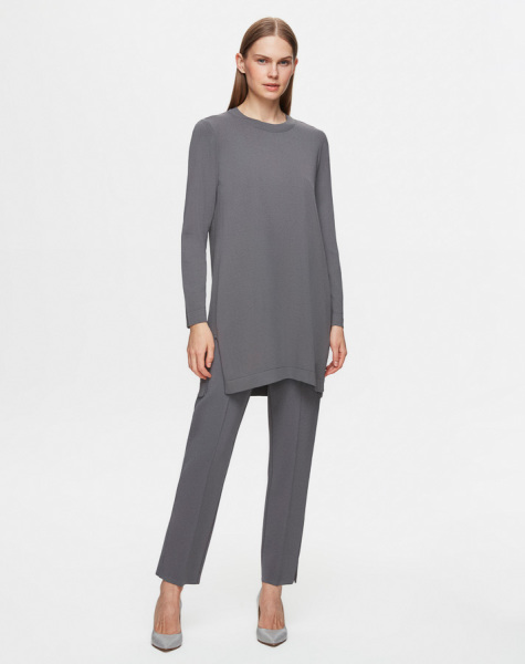 T25Y-6001 Long Sleeve Basic Knitwear Tunic - 42