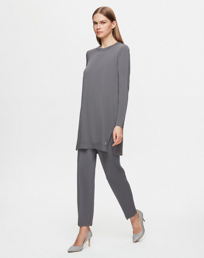 T25Y-6001 Long Sleeve Basic Knitwear Tunic - 43