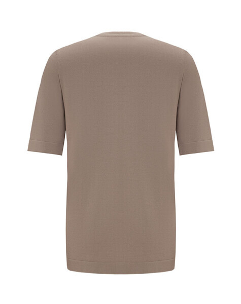 Kısa Kollu Triko Basic Vizon Tunik - 2