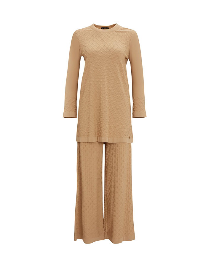T25Y-6005 Diamond Sliced ​​Knitwear Tunic - 3