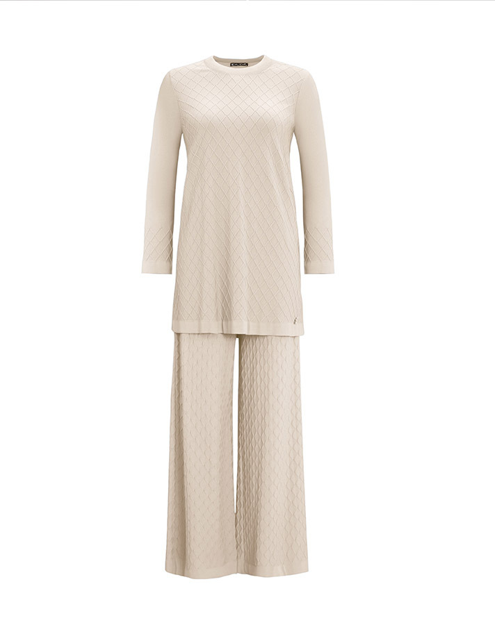 T25Y-6005 Diamond Sliced ​​Knitwear Tunic - 5