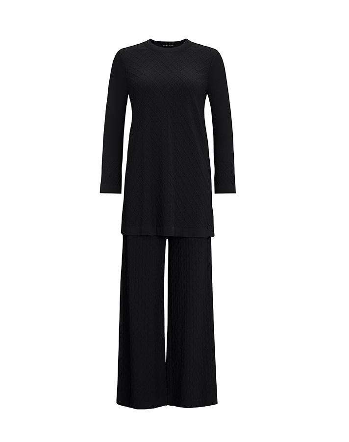 T25Y-6005 Diamond Sliced ​​Knitwear Tunic - 11