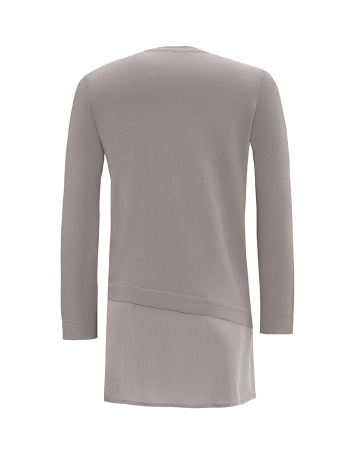 T25Y-6009 Etek Ucu Cupro Asimetrik Kesim Triko Tunik - 11