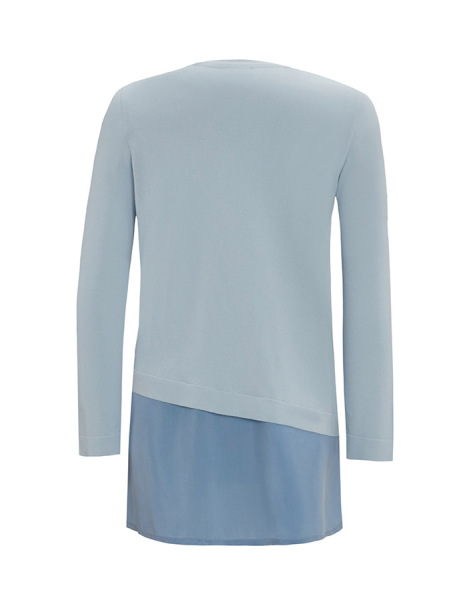 T25Y-6009 Skirt End Cupro Asymmetrical Cut Knitwear Tunic - 7