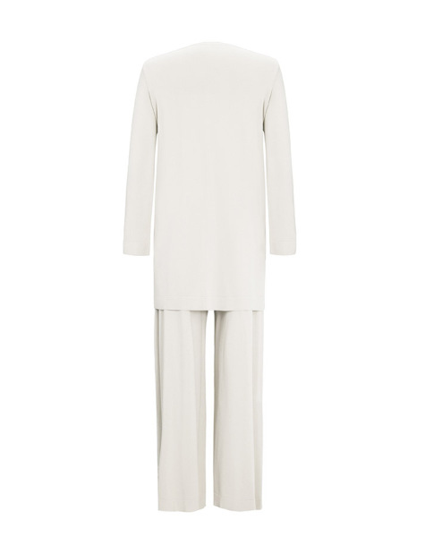 T25Y-6014 Plain Color Knitwear Tunic with Zippered Collar - 7