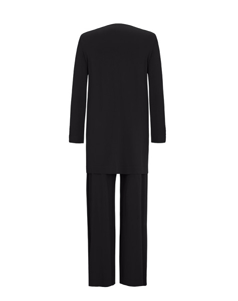 T25Y-6014 Plain Color Knitwear Tunic with Zippered Collar - 11