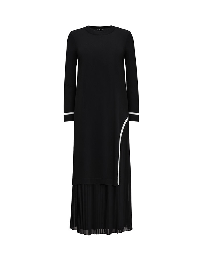 T25Y-6015 Slit Detailed Long Knitwear Tunic - 14