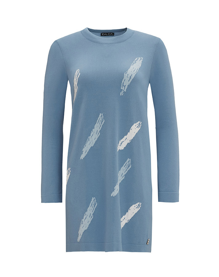 T25Y-6018 Brush Patterned Knitwear Tunic - 4