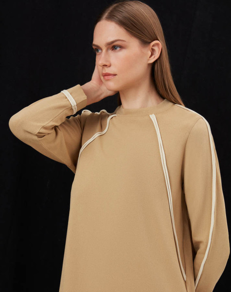 T25Y-6030 Tiktak Detaylı Triko Tunik - 2