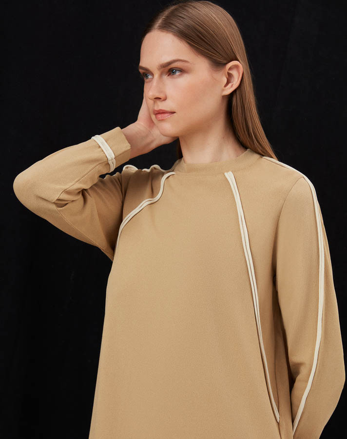 T25Y-6030 Tiktak Detaylı Triko Tunik - 2
