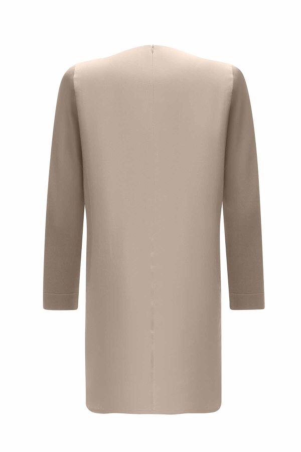 Long Sleeve Crew Neck Linen Tunic - 7