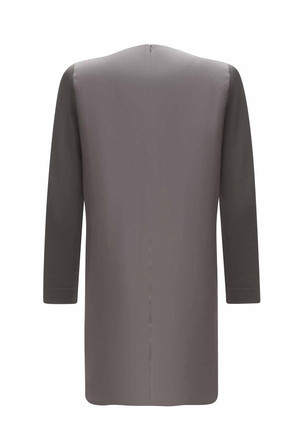 Long Sleeve Crew Neck Linen Tunic - 9