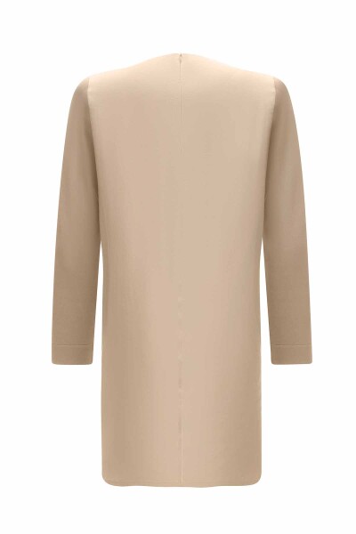 Long Sleeve Crew Neck Linen Tunic - 11