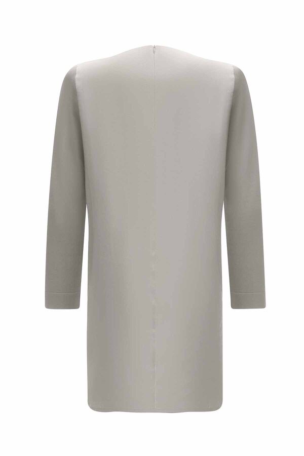 Long Sleeve Crew Neck Linen Tunic - 3