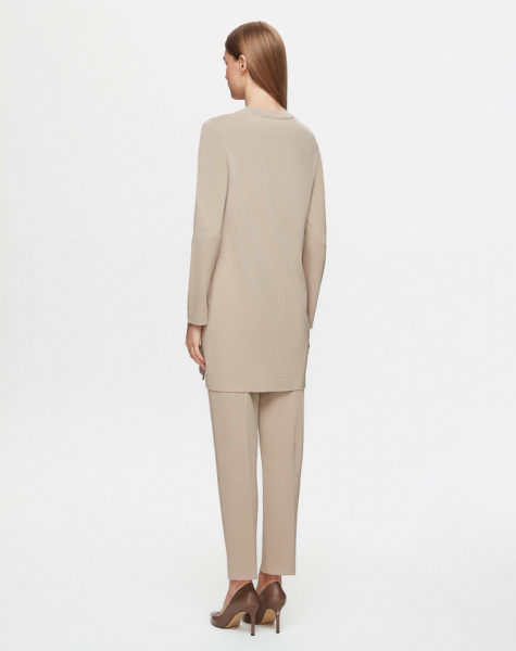 Dar Paça Triko Taş Rengi Pantolon - 3