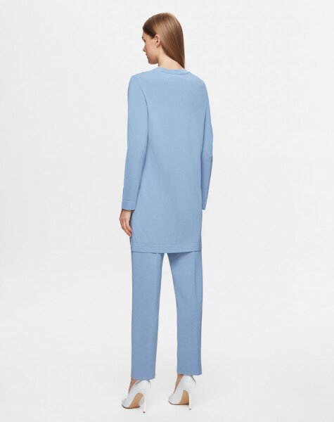 Dar Paça Triko Mavi Pantolon - 3