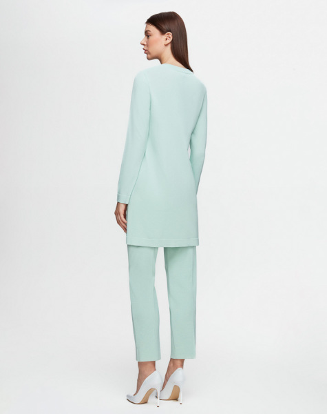 Dar Paça Triko Açık Yeşil Pantolon - 2