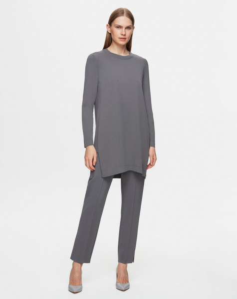 Dar Paça Triko Antrasit Pantolon - 1