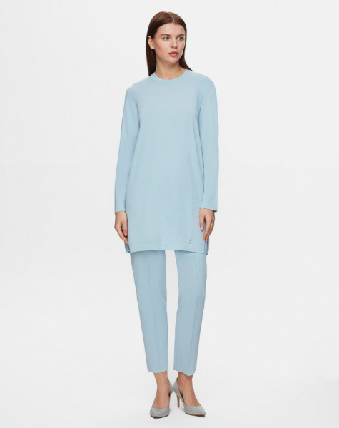 Dar Paça Triko Açık MAvi Pantolon 