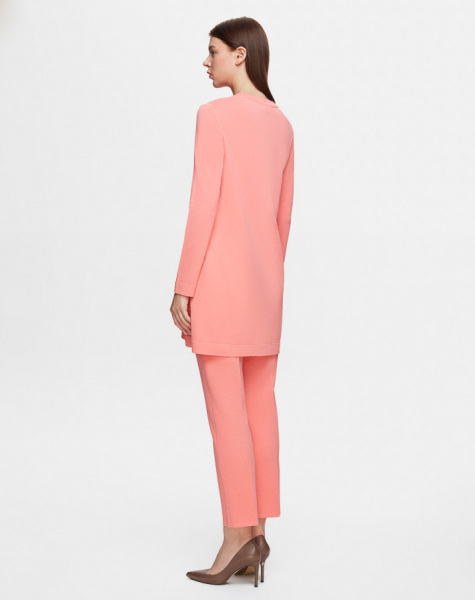 Dar Paça Triko Açık Kırmızı Pantolon - 2